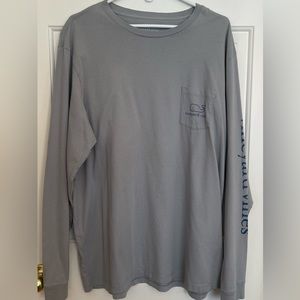 Vineyard Vines Graphic Whale  L/S Pocket Tee Shirt